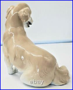 Retired Lladro 8345 Golden Retriever Sitting Dog No Box S1