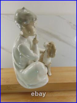 Retired Lladro Figurine Boy With Dog #4522 1970-1998 MINT CONDITION