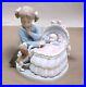 Retired Lladro Figurine Sleep Tight Little One Baby Bassinet Girl & Dog Rare