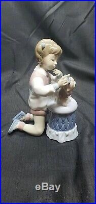 Retired Lladro My Pretty Puppy Porcelain Girl with Yorkie Dog