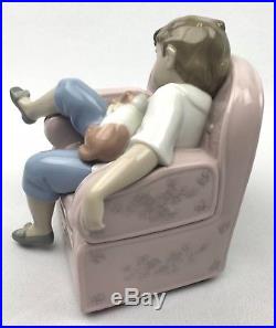 Retired Lladro Naptime Friends Boy with Dog 6549 Spain with Box