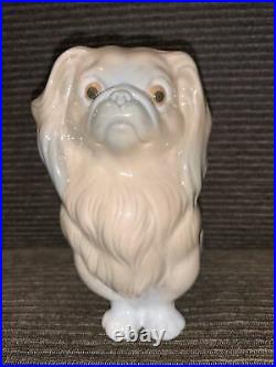 Retired Lladro Pekingese Porcelain Dog Figurine Spain Emperor's Cuddle Dog 1977