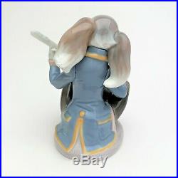 Retired Lladro Porcelain #1153'Dog Playing Guitar Seated