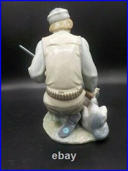 Retired Lladro Sportsman Porcelain Figurine #6096 Young Man Gun & Hunting Dog