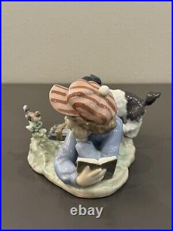 Retired Lladro Study Buddies Boy withDog Figurine #5451 No Box