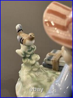 Retired Lladro Study Buddies Boy withDog Figurine #5451 No Box