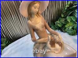 Retired Lladro figurine Armonia con Perrito, Girl with Dog, #4806