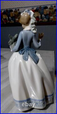 Retired Nao By Lladro #472 My Friends Young Lady with Dog & Parasol Figurine