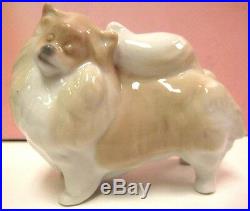 Retired Pomeranian Puppy Dog Porcelain By Lladro 8338