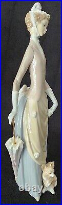 Retired Vintage LARGE Lladró Women with Dog #4761 Collectors Glossy