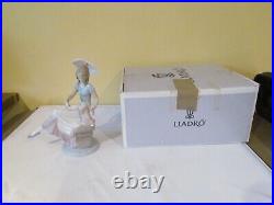 SURPRISING LLADRO #7612 PICTURE PERFECT GIRL withPARASOL & DOG-MINT withO BOX