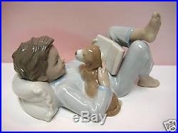 Shall I Read You A Story Boy And Dog By Lladro #8034