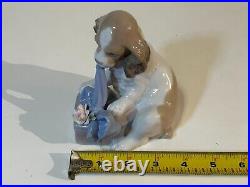 Signed by artist! LLADRO CAN'T WAIT DOG FIGURINE #8312 Rare Utopia Collection