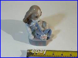 Signed by artist! LLADRO CAN'T WAIT DOG FIGURINE #8312 Rare Utopia Collection