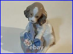 Signed by artist! LLADRO CAN'T WAIT DOG FIGURINE #8312 Rare Utopia Collection