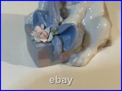 Signed by artist! LLADRO CAN'T WAIT DOG FIGURINE #8312 Rare Utopia Collection