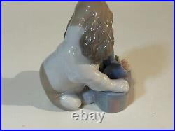 Signed by artist! LLADRO CAN'T WAIT DOG FIGURINE #8312 Rare Utopia Collection