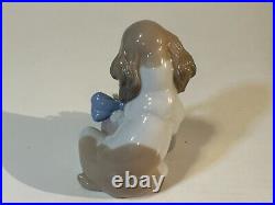 Signed by artist! LLADRO CAN'T WAIT DOG FIGURINE #8312 Rare Utopia Collection