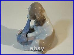 Signed by artist! LLADRO CAN'T WAIT DOG FIGURINE #8312 Rare Utopia Collection