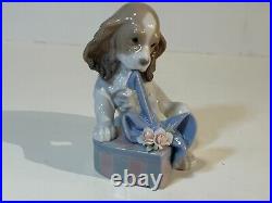 Signed by artist! LLADRO CAN'T WAIT DOG FIGURINE #8312 Rare Utopia Collection