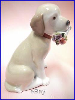This Bouquet Is For You Dog Flowers Figurine 2016 By Lladro Porcelain #9256