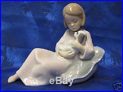 True Friends Girl With Puppy Dog Porcelain Figurine Nao By Lladro #1614
