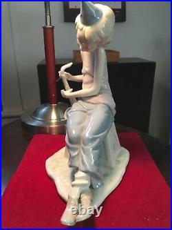 Unique Unmarked Second Lladro 5059-clown With Saxophone-without Dog