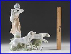 VERY RARE LLADRO DIANA 1135 with dogs One of a set of 7