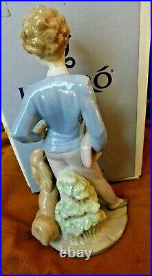 VINTAGE LLADRO #6023 SUNDAY'S CHILD NINO DOMINGO Boy with Dog 1993 IOB