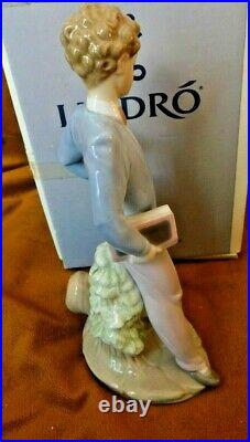 VINTAGE LLADRO #6023 SUNDAY'S CHILD NINO DOMINGO Boy with Dog 1993 IOB