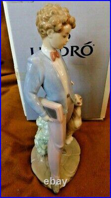 VINTAGE LLADRO #6023 SUNDAY'S CHILD NINO DOMINGO Boy with Dog 1993 IOB