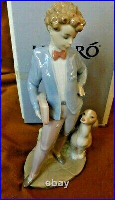 VINTAGE LLADRO #6023 SUNDAY'S CHILD NINO DOMINGO Boy with Dog 1993 IOB