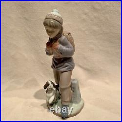 VINTAGE LLADRO THURSDAY'S CHILD Boy with Dog Porcelain Figurine #6017 in Box
