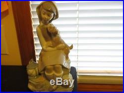 VINTAGE Lladro Figurine GIRL WITH LANTERN & DOG-#4910 Retired COLLECTIBLE