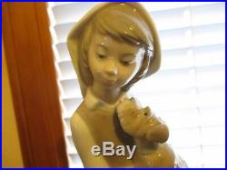 VINTAGE Lladro Figurine GIRL WITH LANTERN & DOG-#4910 Retired COLLECTIBLE