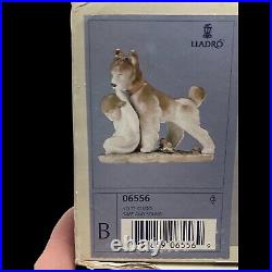 VINTAGE RETIRED LLADRO 6566 SAFE & SOUND DOG WithBABY 1998 EVENT FIGURINE in box