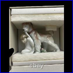 VINTAGE RETIRED LLADRO 6566 SAFE & SOUND DOG WithBABY 1998 EVENT FIGURINE in box