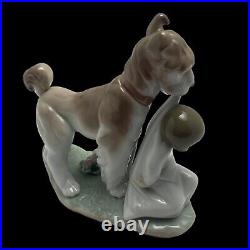 VINTAGE RETIRED LLADRO 6566 SAFE & SOUND DOG WithBABY 1998 EVENT FIGURINE in box