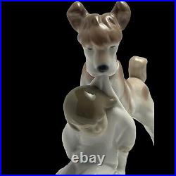 VINTAGE RETIRED LLADRO 6566 SAFE & SOUND DOG WithBABY 1998 EVENT FIGURINE in box