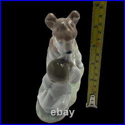 VINTAGE RETIRED LLADRO 6566 SAFE & SOUND DOG WithBABY 1998 EVENT FIGURINE in box