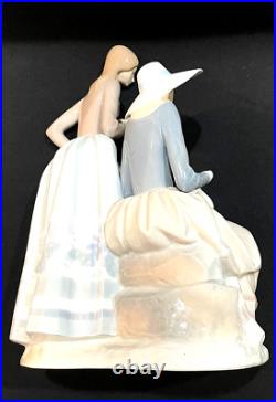 VTG 1981 Lladro Two Girls with Dog & Parasol Porcelain Figurine Retired 1981 19