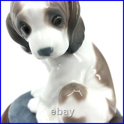 VTG 1994 LLADRO Gently Surprise Puppy with Butterfly on Tail Figurine 6210 4In