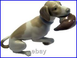 Very Nice Retired LLADRO Hunter with Dog 14 inch Tall Figurine