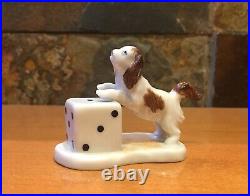 Very Rare 01000105.06 Dog And Dice Lladro (never Seen)