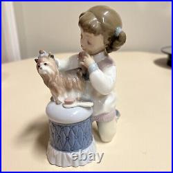 Very Rare Beautiful Lladro #6635 (my Pretty Puppy) Made In Spain Mint