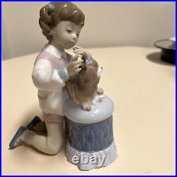 Very Rare Beautiful Lladro #6635 (my Pretty Puppy) Made In Spain Mint