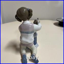 Very Rare Beautiful Lladro #6635 (my Pretty Puppy) Made In Spain Mint