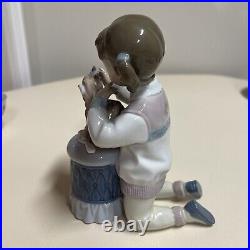 Very Rare Beautiful Lladro #6635 (my Pretty Puppy) Made In Spain Mint