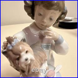 Very Rare Beautiful Lladro #6635 (my Pretty Puppy) Made In Spain Mint