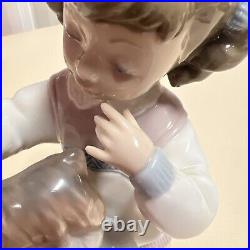 Very Rare Beautiful Lladro #6635 (my Pretty Puppy) Made In Spain Mint